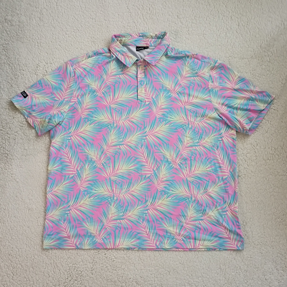 Sunday Swagger Kapalua Tropical Palms Golf Polo Shirt
